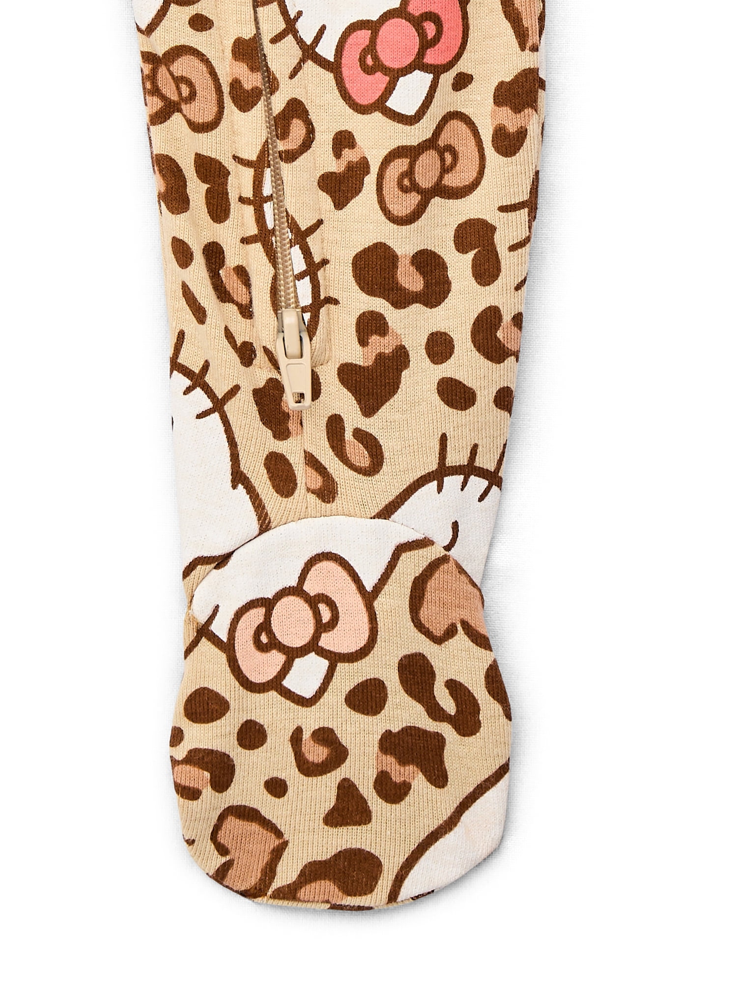 Hello Kitty Baby Girls Two-Way Zip Front Footed Pajama One-Piece, Sizes 0-6/9M