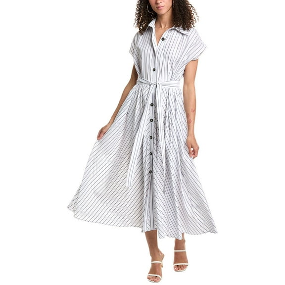 Beulah womens  Maxi Shirtdress, os, White