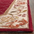 thumbnail image 3 of Safavieh DuraRug 2'6" X 10' Hand Hooked Rug in Burgundy and Ivory, 3 of 9