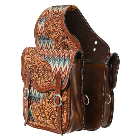 Showman Shockwave Leather Saddle Bag