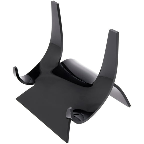 Plymor Black Acrylic Double-Scoop Display Easel, 5.875" H x 5.75" W x 5.0625" D (2 Pack)