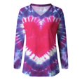 thumbnail image 4 of ICHUANYI Clearance Women's V-Neck Casual Christmas Print Raglan Long Sleeve T-Shirt Top(Pink, XL) ICHUANYI WER2023081114950, 4 of 5