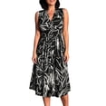 thumbnail image 5 of Bxsruta Womens Summer Sundress Bohemian Floral Pleated Midi Dresses Casual Flowy Tank Dress, 5 of 6