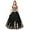 Black, variant on Off-Shoulder Flower Girl Dress Elegant Tulle Princess Pageant Dress with Lace Appliques First Communion & Wedding Dress for Girls (Ages 2-16)