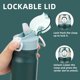 thumbnail image 2 of Konokyo Botella De Agua Aislada Con Pajita Y Asa De Transporte Frasco De Agua De Metal Al Vacío De Doble Pared De Acero Inoxidable De 18 Oz Con Tapa A Prueba De Fugas Verde Oscuro, 2 of 5