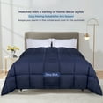 thumbnail image 3 of BNM Reversible Comforter, Twin/Twin XL, Navy Blue, 3 of 10