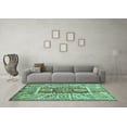 thumbnail image 3 of Ahgly Company Indoor Rectangle Oriental Turquoise Blue Traditional Area Rugs, 8' x 10', 3 of 4