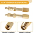 thumbnail image 3 of 1 Set 50mm Tire Valve Extension with Plastic double-ended Valve Core Tool Sealing Ring Valve Core Remover Cap 180 Degree Tyre Valve Inflation Adapter, 3 of 6