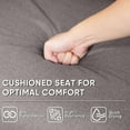 thumbnail image 4 of PARKWELL 4-Piece Outdoor Patio Furniture Set 5-Seat High Back Conversation Set with 41" Fire Pit Table and Swivel Glider for Patio Garden Deck,Brown Wicker Gray Cushions, 4 of 9