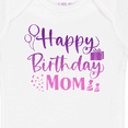 thumbnail image 4 of Inktastic Purple Happy Birthday Mom Boys or Girls Baby Bodysuit, 4 of 5