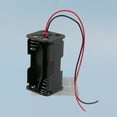 thumbnail image 6 of Black Tow Layers 4 x 1.5V AA Batteries Battery Holder Case Box w Wire Leads, 6 of 8