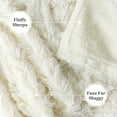thumbnail image 2 of PAVILIA Cream Beige Fluffy Bed Blanket, King Size, Fuzzy Blanket for Women Men, Furry Plush Warm Large Blanket for Couch Sofa, Super Soft Thick Faux Fur Sherpa Blanket, 90x108, 2 of 9