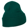 thumbnail image 3 of Santa Claus Head Embroidered Long Knitted Beanie - Dk Green OSFM, 3 of 5