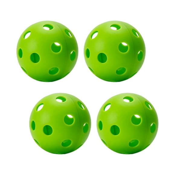 ZLight Indoor Pickleball Balls 26 Holes Hard Ball Hollow for Pickleball Accessories Orange 6pcs Green 4 pcs