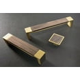 thumbnail image 2 of Belwith Keeler B076623WN-BGB 8.81 in. Fuse Center to Center Pull - Brushed Golden Brass with Walnut, 2 of 2