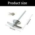 thumbnail image 5 of Heavy Type T Shaped Garage Lock Zincs Alloys Material Part Includes 2 Key, 5 of 8