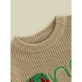 thumbnail image 6 of aturustex Toddler Baby Girl Birthday Cozy Sweaters 9M 12M 18M Infant Long Sleeve Knit Pullovers Round Neck Knitted Jumpers Strawberry Embroidery Knitwoose Warm Casual Clothes for Spring Fall, 6 of 7