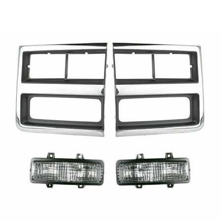 Headlight Lamp Bezel Parking Marker Light For 1989-1991 Chevrolet Truck SUV