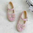 thumbnail image 5 of Zanarzt Toddler Girls Shoes Sandals Girls Dress Shoes Toddler Flower Girl Low Heels Mary Jane Flat for School Wedding(Little/Big Kid) Pink,US 13, 5 of 8