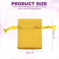 thumbnail image 2 of Uxcell Satin Bags with Drawstring, 6 Pack 3 x 4 Inch Satin Wedding Favor Bags Mini Gift Packaging Bags for Birthday Christmas Jewelry Party Storage, Green/Champagne/Gold, 2 of 5