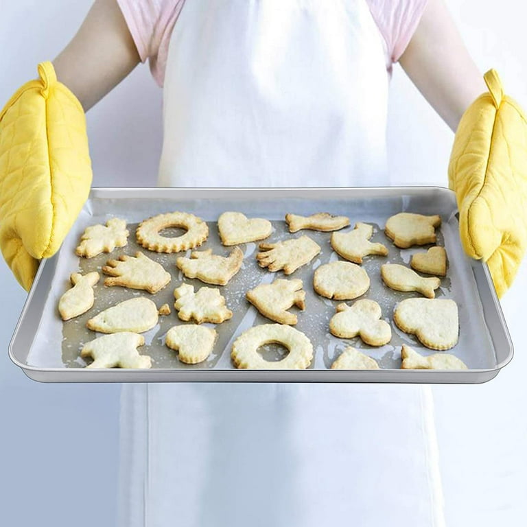 Large Baking Sheet, P&P CHEF Stainless Steel Cookie Sheet Baking Pan Tray