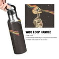 thumbnail image 4 of Yayeee 33oz Insulated Water Bottle Double Wall Stainless Steel with Flip Straw Lid, Skeleton Stripes, 4 of 7