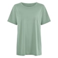 thumbnail image 2 of Trendy Tops for Women Oversized T Shirts Short Sleeve Crewneck Loose Fit Casual Summer Everyday Outfit Shirts, 2 of 3