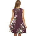 thumbnail image 3 of UPPADA Women Summer Casual Sleeveless Midi Dress Floral Print Pleated Tank Dresses Crewneck Loose Fit Boho Sundress Flare Tank Dress with Pockets Women's Dress Under $10 Multicolor,M, 3 of 5