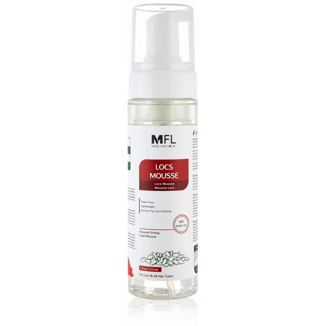 Mousse de linaza para peinar Locs | Sin acumulación sin escamas blancas, no pegajoso | 7 onzas