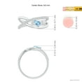 thumbnail image 4 of ANGARA Natural Criss Cross Pear Shaped Aquamarine Ring with Diamond Accents in 14K White Gold for Women (Size-5x3mm) | March Birthstone, Anniversary, Jewelry Gift for Women | Natural Aquamarine Ring, 4 of 9