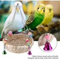 thumbnail image 3 of Bird Swing Nest, Natural Straw Nest Bird Swing Toy With Bells Bird And Small Animal Toy, 3 of 5