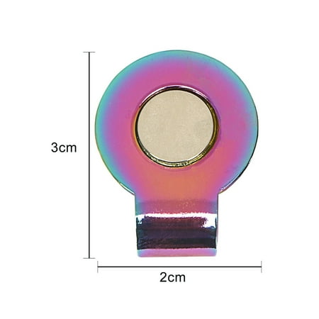 (2Pcs) Golf Ball Marker Magnetic Round Coin Alloy Multi-color Fashionable Golf Hat Clips Ball Marker Clip