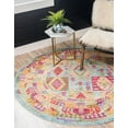 thumbnail image 4 of Unique Loom Sedona Collection Area Rug - Lassen (8' Round Light Blue/Green), 4 of 7