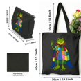 thumbnail image 3 of COMIO Whimsical Frog Character Tote Bag 2 Pcs Canvas Tote Bags Cute Aesthetic Tote Bags with Zipper, 3 of 7