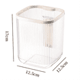 thumbnail image 2 of Mini bote de basura pequeño de escritorio con soporte para teléfono móvil, para dormitorio, baño, espacio de trabajo limpio, papelera, color blanco, 2 of 8