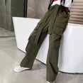 thumbnail image 6 of SXcggal Girls' Cargo Wide Leg Pants Autumn Big Kids' Pants Kids' Hop Pants Street Straight Pants Fashionable Comfortable Long pants, 6 of 6