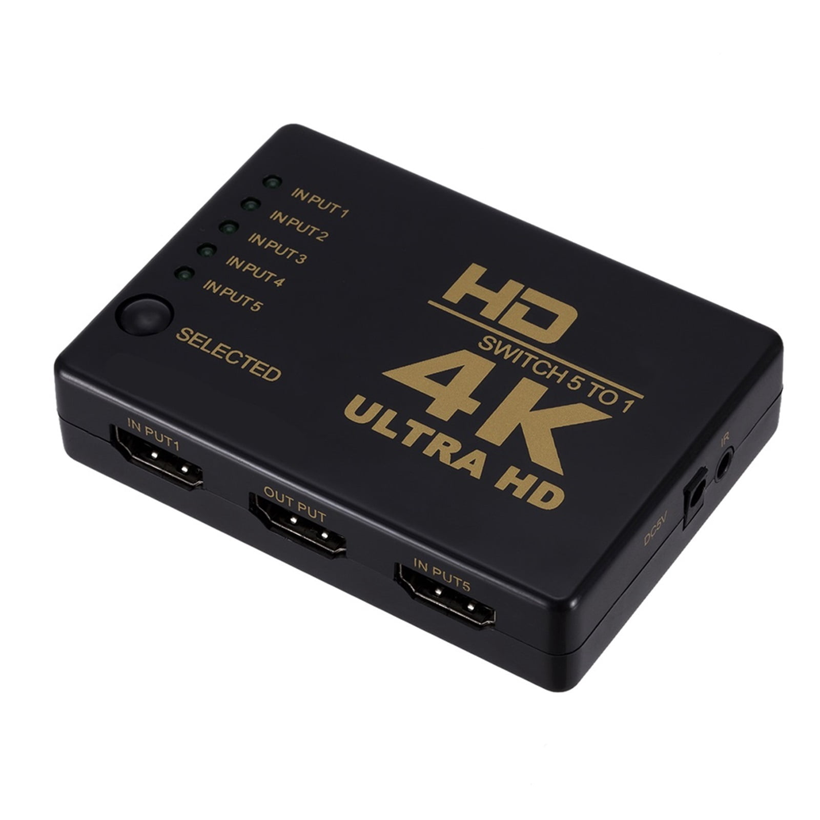 Compatible Switcher 4K HD 1080P 5 Port HD KVM Switch Selector Splitter with Hub IR Remote Controller ,High Image Resolution