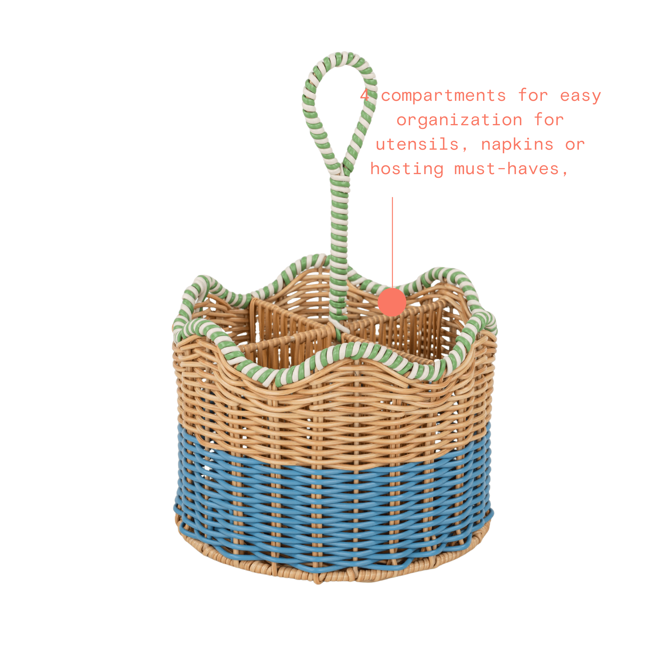 Beautiful Two-Tone Rattan Caddy by Drew Barrymore