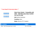 thumbnail image 2 of Valve Cover Gasket - Compatible with 2006 - 2009 Mercedes-Benz CLK350 3.5L V6 272.960 2007 2008, 2 of 2