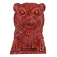thumbnail image 4 of Ancient Egyptian Red Maahes Male Lion Hieroglyph Royal Amulet Mini Figurine, 4 of 9