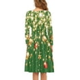 thumbnail image 3 of FKELYI Glitter Christmas Women Dresses Lightweight Xmas Bell Star Women's Wear to Work Dresses Festival Casual Midi Length Dress Size XL, 3 of 4
