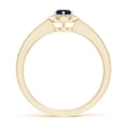 thumbnail image 2 of Angara Natural 0.33 Ct. Blue Sapphire with Diamond Halo Ring in 14K Yellow Gold for Women (Ring Size: 3), 2 of 10
