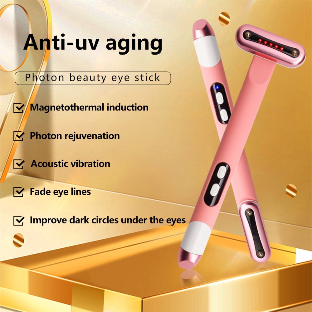Red Light Therapy Wand, Body Beauty Wand, 7 Colors LED Facial Light Therapy Wand for Face and Neck Rejuvenation, Face Massager Eye Beauty Tool