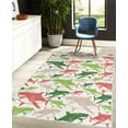 thumbnail image 4 of Shark Decorative Rug, Colorful Underwater Fish Pattern Masters Survival Predators Dangerous Nature, Quality Carpet for Bedroom Dorm and Living Room, 6 Sizes, Apple Green, by Ambesonne, 4 of 4
