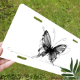 thumbnail image 5 of 1 Pcs 2D Flat License Plate Covers & Frames, Butterfly For Decorative Front, Waterproof For Decoration Aluminum License Plate Covers & Frames Cover For Men Women, 12" X 6", 5 of 6