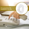 thumbnail image 2 of KAKOWELY cord phone Landline Telephone Extension Cord Telephone Cable Wire for Landline Telephone with RJ11/RJ14 6P4C Connector Plug for Office and Home 25FT, 2 of 5