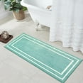 thumbnail image 6 of Bathroom Rug Runner, Fluffy Comfy Microfiber Bath Mat for Tub, Non Skid Washable Absorbent Bath Rug Runner, Modern Geometric Mint Green Shower Mat for Bathroom Tub Shower, 18x47 inch, 6 of 6