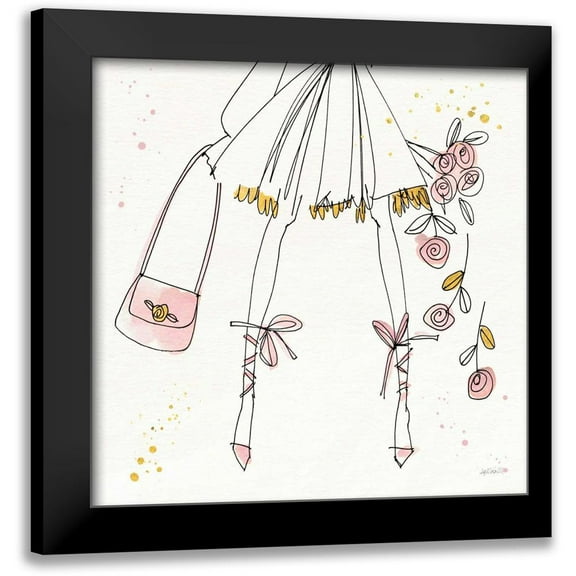 Tavoletti, Anne 12x12 Black Modern Framed Museum Art Print Titled - Fashion Feet IV