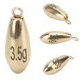 thumbnail image 2 of Qiilu Poids de Pêche en Métal, Poids de Pêcheur, 10pcs Portable Réutilisables Rotation Poids de Pêche Plombs Tacle Accessoire Doré, 2 of 8