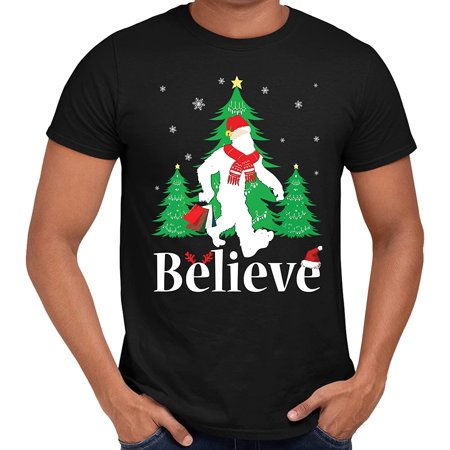 

ChristmasTshirtBelieveBigFootSantaLoverChristmasPajamasGiftT-ShirtforMenWomen
